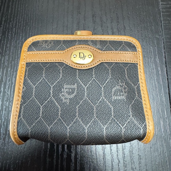 Dior Black and Brown Wallet with Geometric Pattern - Picture 1 of 9